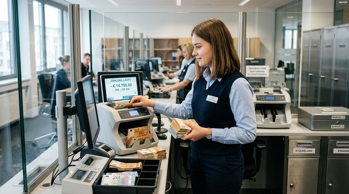 Berufsbild Beamtenanwärter/in für die Laufbahn des mittleren Bankdienstes in der Geldbearbeitung