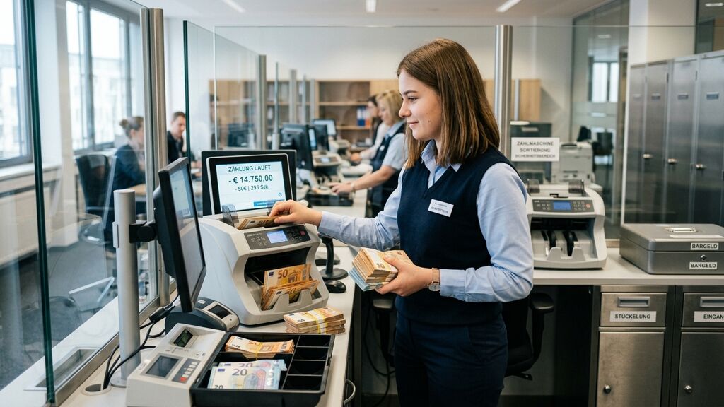 Berufsbild Beamtenanwärter/in für die Laufbahn des mittleren Bankdienstes in der Geldbearbeitung