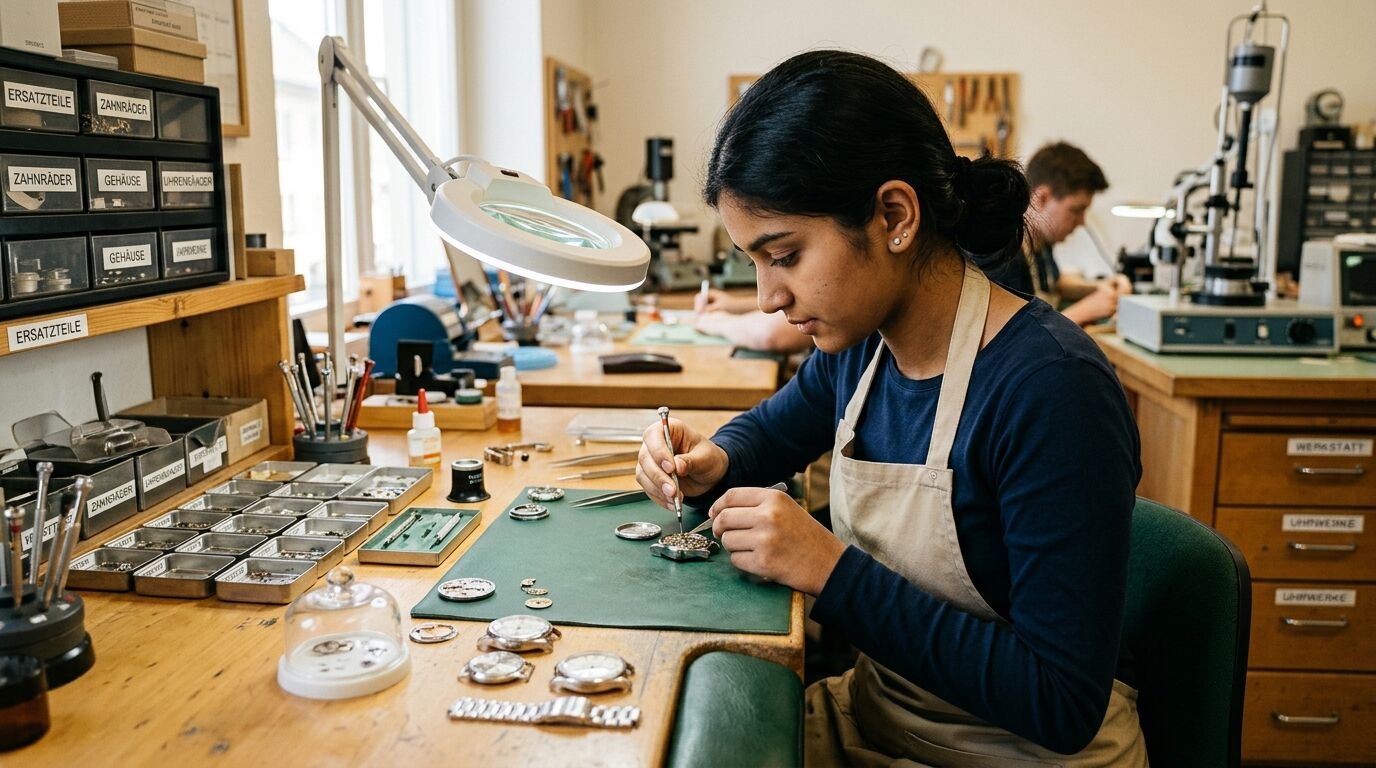 Berufsbild Werkgehilfe/-gehilfin-Schmuckwarenind.,Taschen-,Armbanduhren