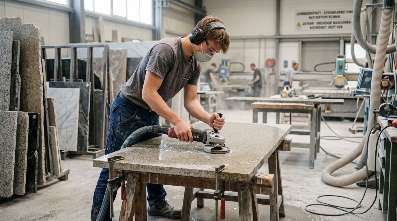 Berufsbild Naturwerksteinmechaniker/in - Schleiftechnik